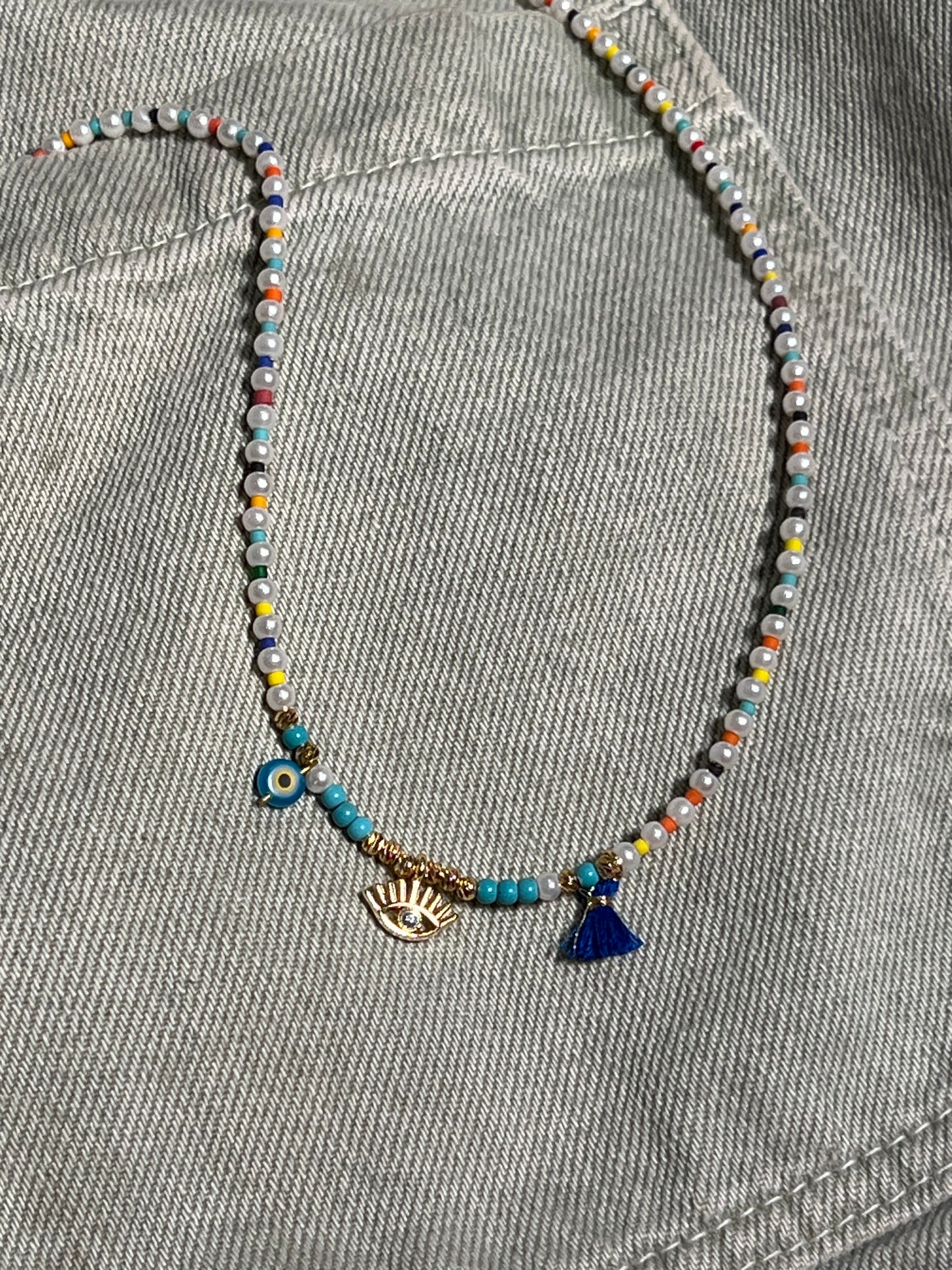 Pompom necklace