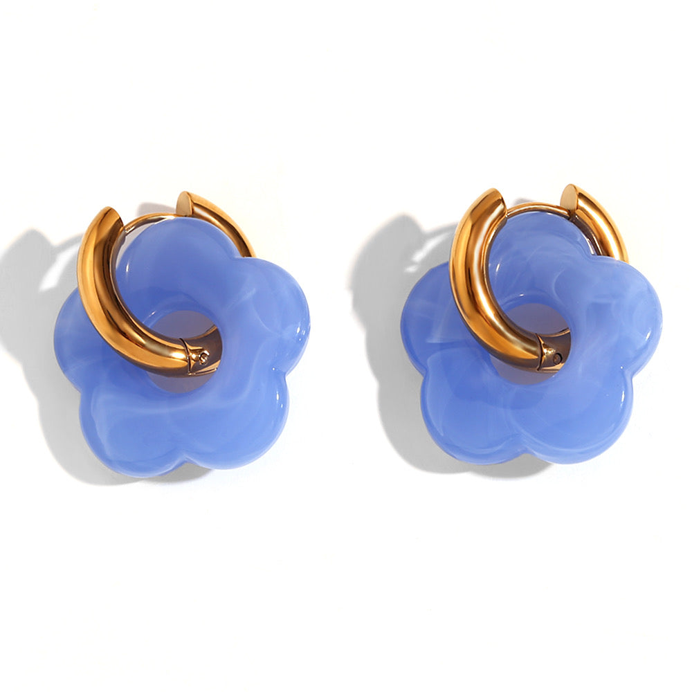 Blue Flower Earring